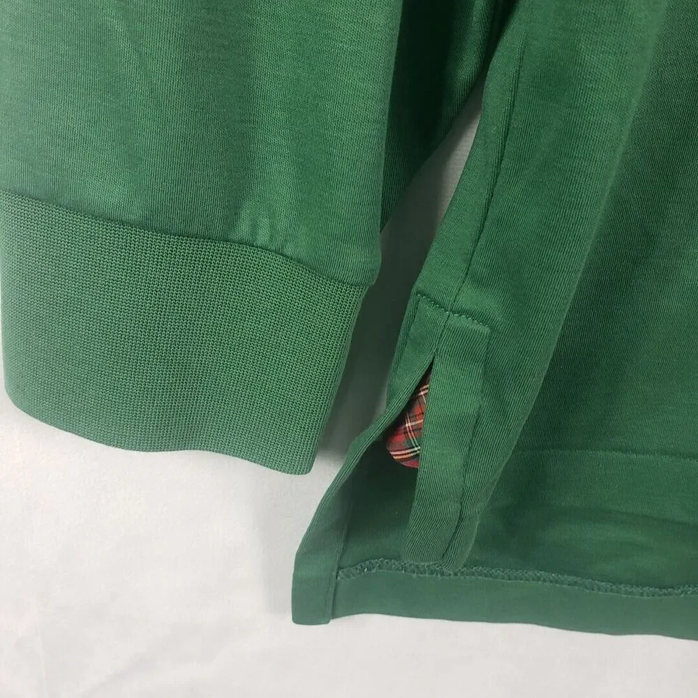 Ralph Lauren Polo Golf Shirt Mens L Green Long Sleeves Cotton